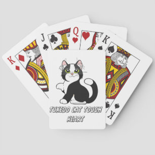 Cartes "Chat en smoking cœur dur mignon jeu de cartes"