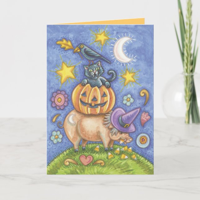 Cartes chats Halloween mignonnes (Devant)