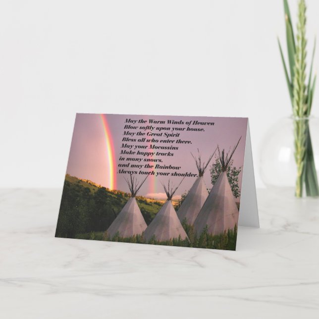 Cartes cherokee de prière de bénédiction (Devant)