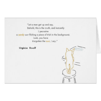 Cartes chipantes de chat de la Virginie Woolf