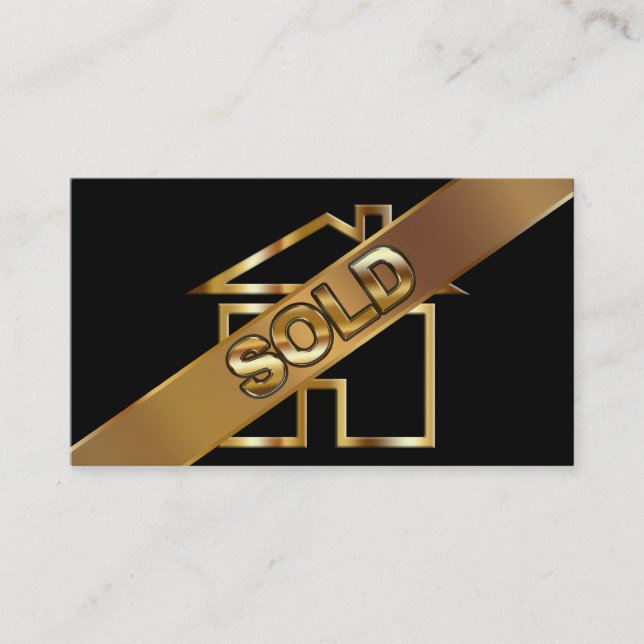 Cartes chiques d'entreprise immobilière (Devant)