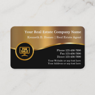 Cartes chiques d'entreprise immobilière