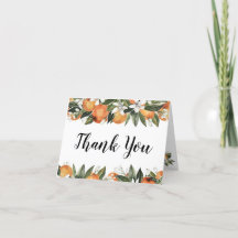 Cartes Citrus Merci Fête des mariées Citrus