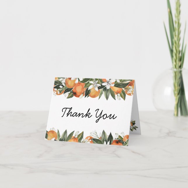 Cartes Citrus Merci Fête des mariées Citrus (Devant)