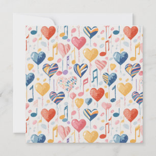Cartes cœurs musicaux