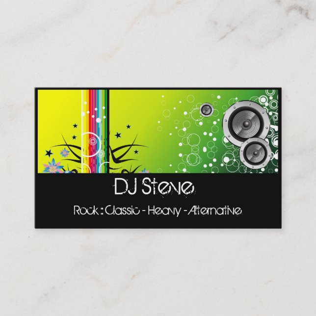 Cartes colorées d'industrie musicale du DJ de (Devant)
