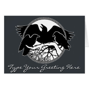 Cartes corbeaux personnalisées Cartes d'art Cool C