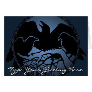 Cartes corbeaux personnalisées Cartes d'art Cool C