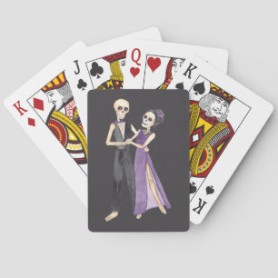 Cartes Couple de squelettes dansant sur un jeu de