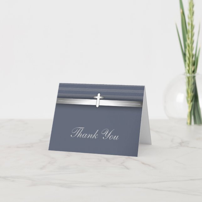 Cartes croisées bleues et grises de Merci (Devant)