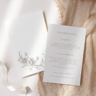 Cartes d'accompagnement de mariage élégantes vinta