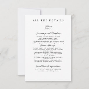 Cartes d'accompagnement de mariage modernes et sim