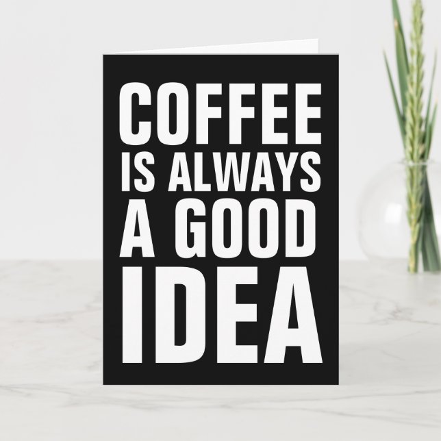 CARTES D'ACCUEIL À THÈME CAFÉ, AMATEURS DE CAFÉ (Devant)