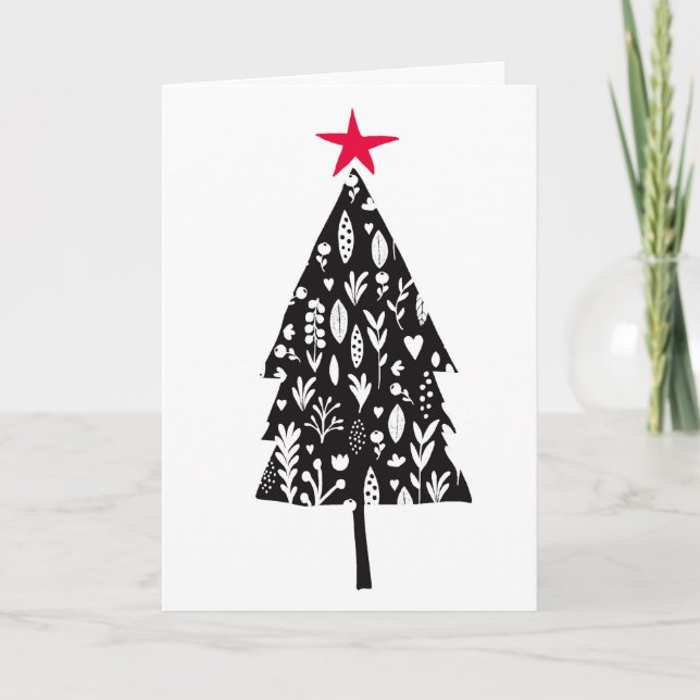 CARTES D'ACCUEIL DE NOËL TREE COLLAGE (Devant)