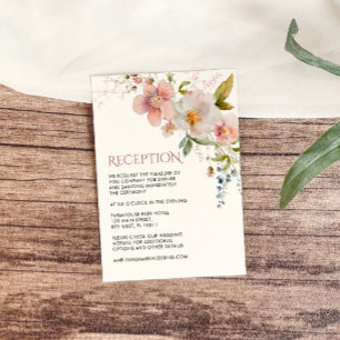 Cartes d'accueil Fleurs sauvages rustiques
