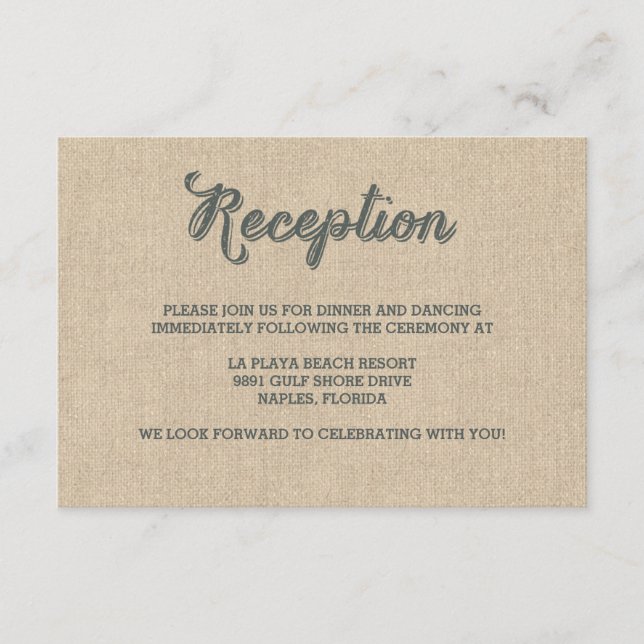Cartes d'accueil pour mariage Feuille Palm (Devant)