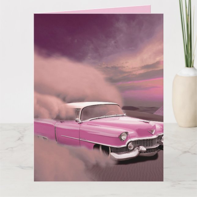 CARTES D'ACCUEIL RETRO-ROSE SURdimensionnées (Devant)
