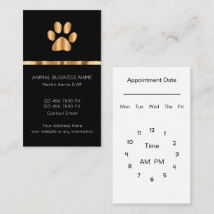 Cartes d'affaires Classy Vétérinaire Nomination