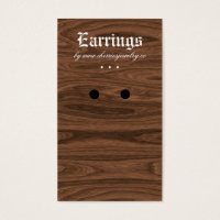 Cartes d'affichage à oreilles Bijoux en bois de ch