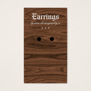 Cartes d'affichage à oreilles Bijoux en bois de ch
