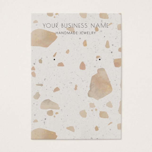 Cartes d'affichage Brown Gris Terrazzo (Devant)