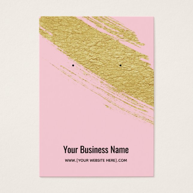 Cartes d'affichage de la brosse d'or rose pâle (Devant)
