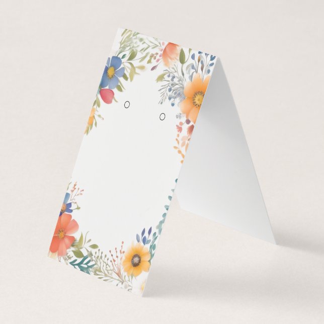 Cartes d'affichage de la tente pliée Florale perso (Devant)