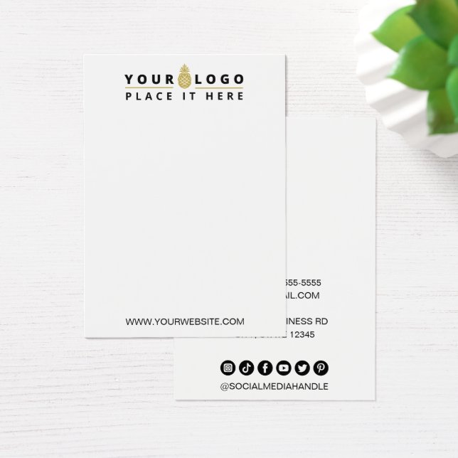 Cartes d'affichage de votre logo blanc pour collie (Bureau)