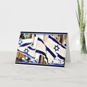 Cartes d'affichage du drapeau israélien
