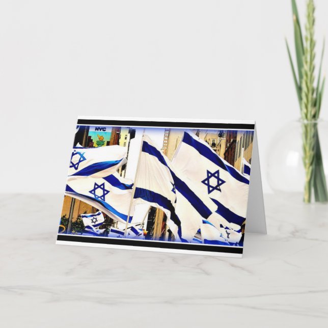 Cartes d'affichage du drapeau israélien (Devant)