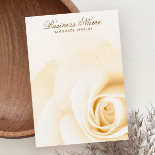 Cartes d'affichage élégantes rose de couleur crème