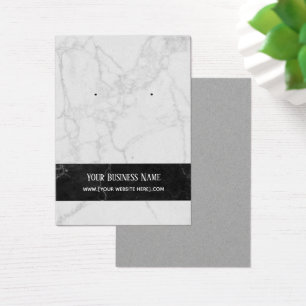 Cartes d'affichage en marbre noir gris Premium