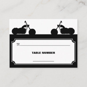 Cartes d'affichage en silhouette de motocycliste n