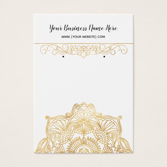 Cartes d'affichage Gold Mandala (Devant)