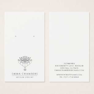 Cartes d'affichage Lotus Flower Earring Bijoux