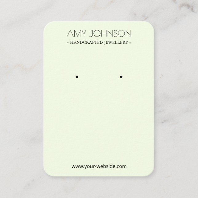Cartes d'affichage minimal simple Pastel vert orei (Devant)