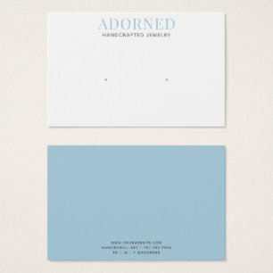 Cartes d'affichage moderne chic bleu oreille bijou