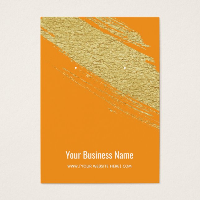 Cartes d'affichage Orange Gold Brush (Devant)