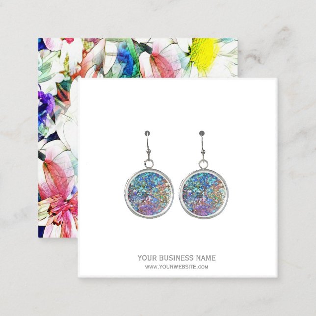 Cartes d'affichage personnalisées (Custom Jewelry Earring Display Cards for the crafter and artisan jewelry maker to display earrings)
