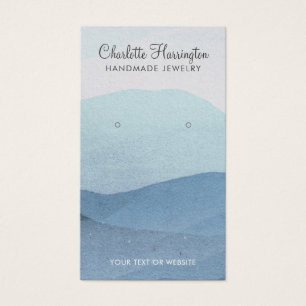 Cartes d'affichage pour bijoux à oreille bleue Abs