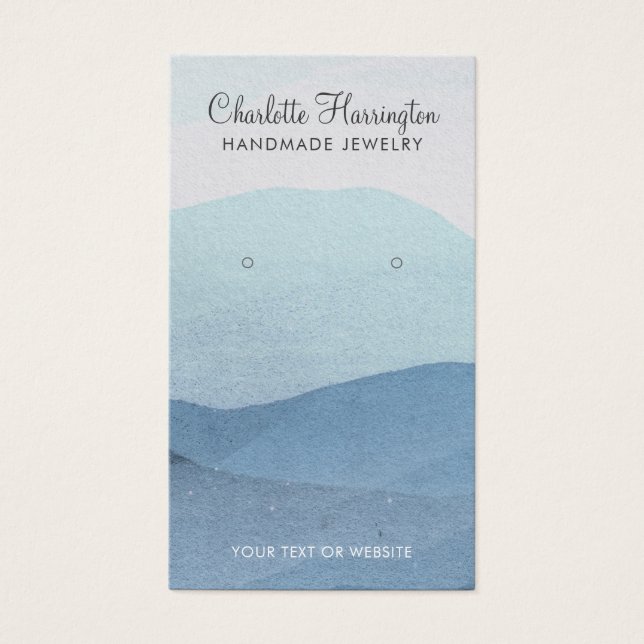 Cartes d'affichage pour bijoux à oreille bleue Abs (Devant)