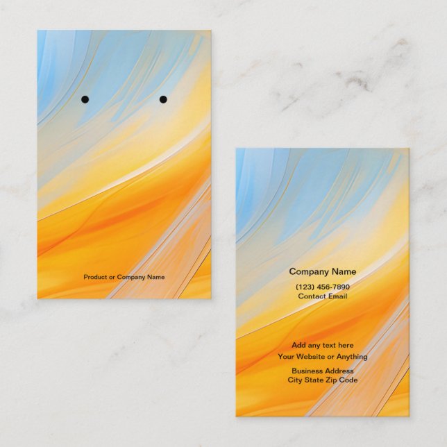 Cartes d'affichage pour bijoux Abstraites modernes (Devant / Derrière)