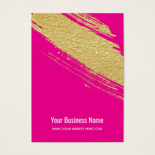 Cartes d'affichage pour oreille pour pinceau rose  (Devant)