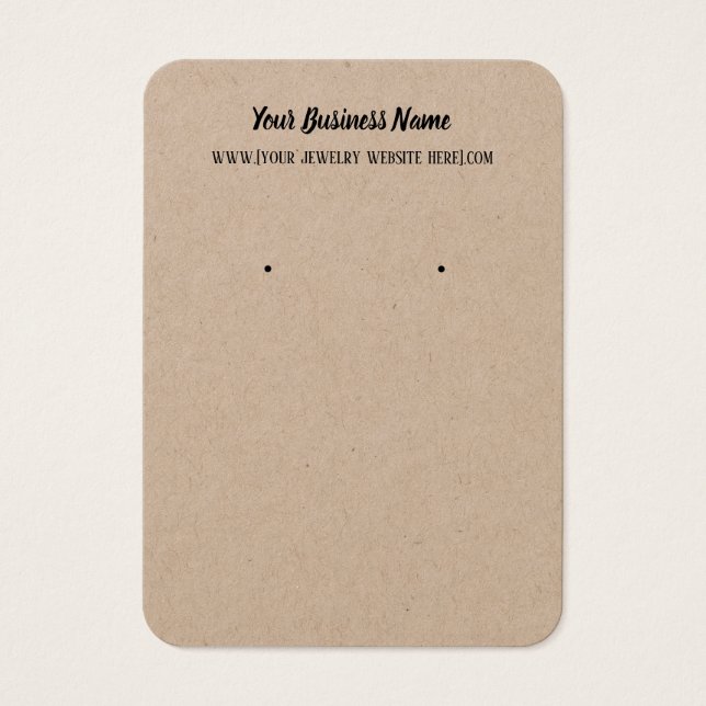 Cartes d'affichage professionnelles Premium Kraft (Devant)