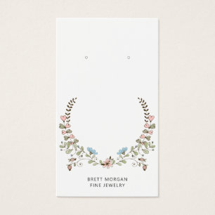 Cartes d'affichage rose bleu Fleur sauvage Laurel