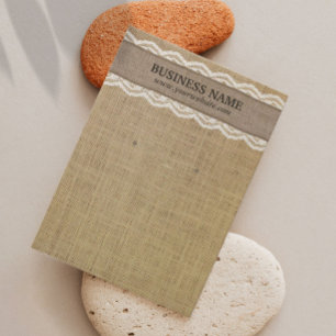 Cartes d'affichage Rustique Burlap & Lace