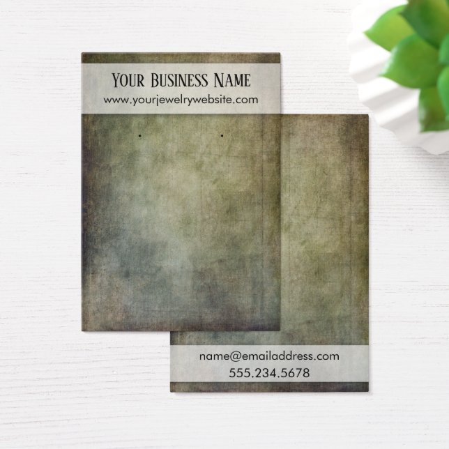 Cartes d'affichage Rustique Vert Jaune (Bureau)