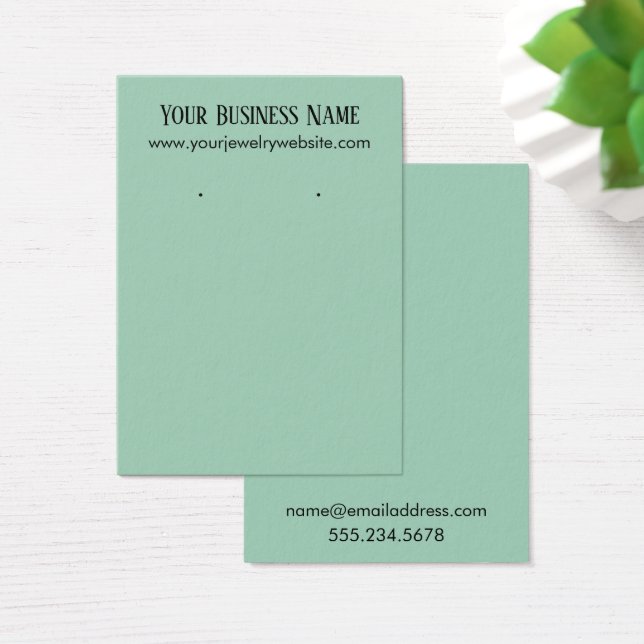 Cartes d'affichage simples vert clair (Bureau)