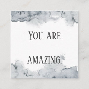 Cartes d'affirmation gris Aquarelle