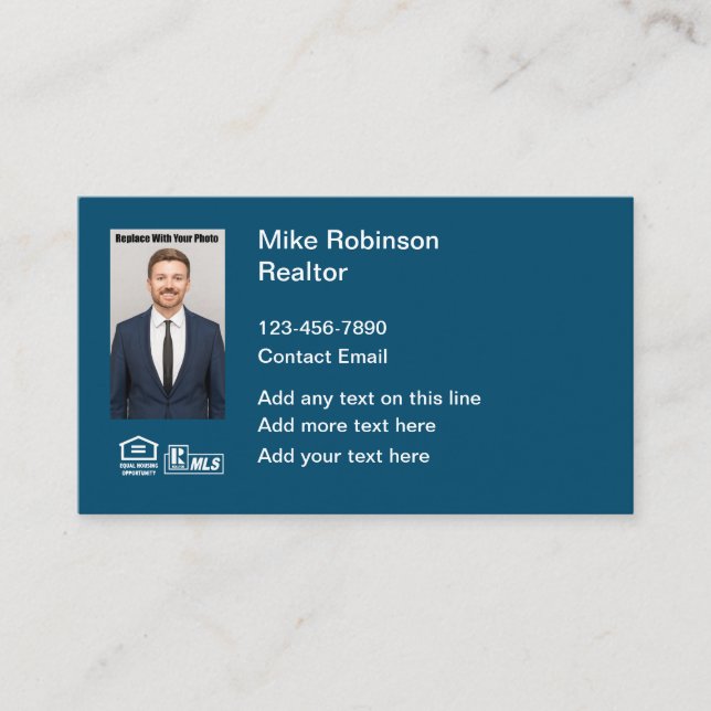 Cartes d'aiguillage d'entreprise MLS Realtor (Devant)